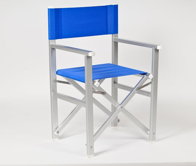 Nanni’s anodized aluminum director’s chair
